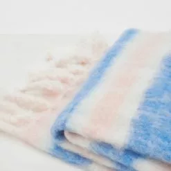 Tekla Le Corbusier Blanket - Outremer Gris/Blue Outremer/Rose Vif -Plädar & prydnadskuddar affär 10722069 8